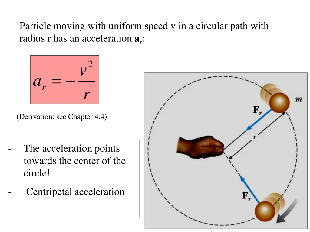 particle moving with uniform speed