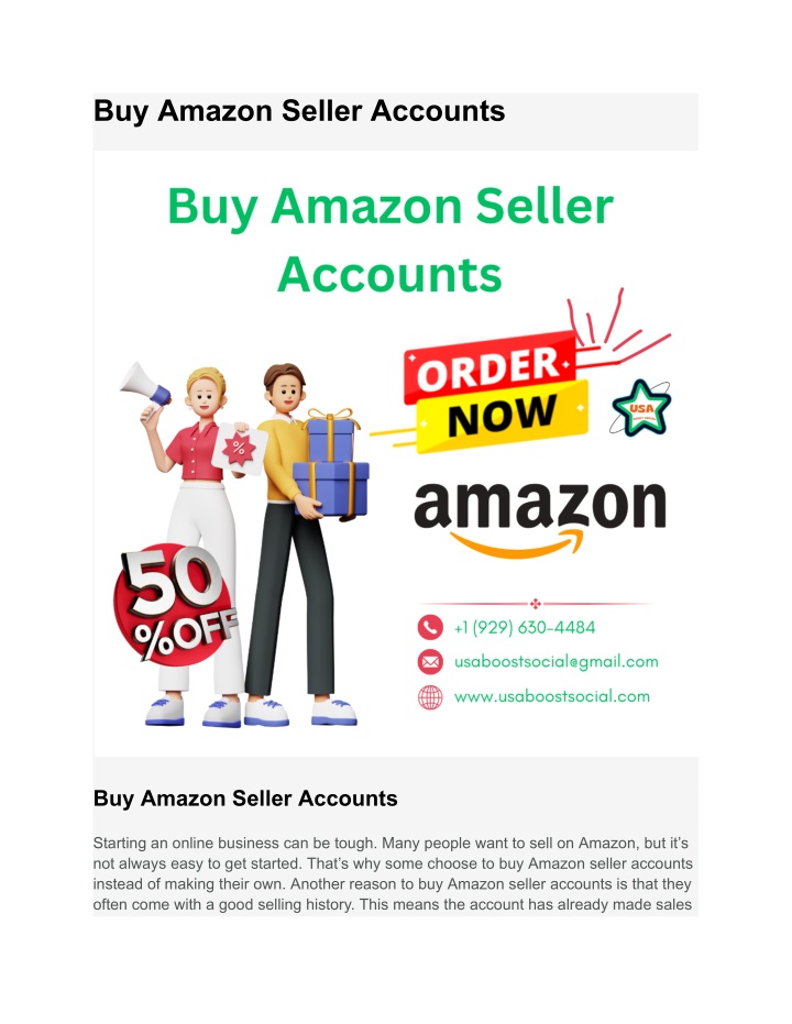 buy amazon seller accounts