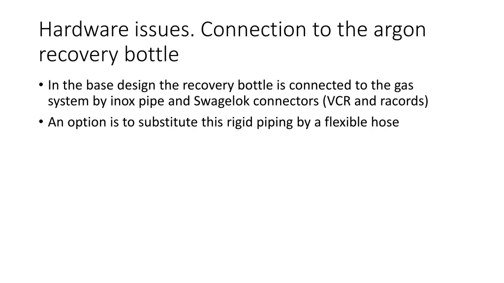 hardware issues connection to the argon recovery