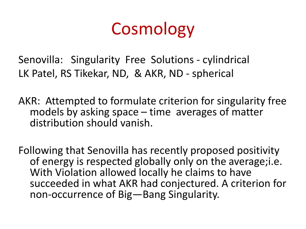 cosmology