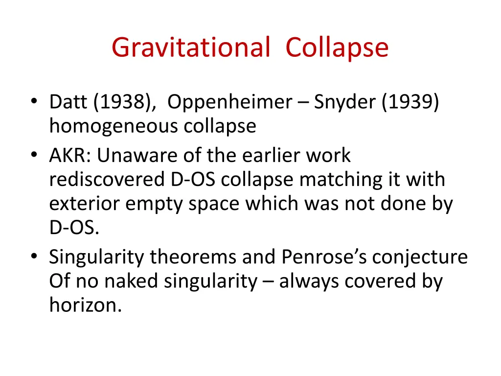 gravitational collapse