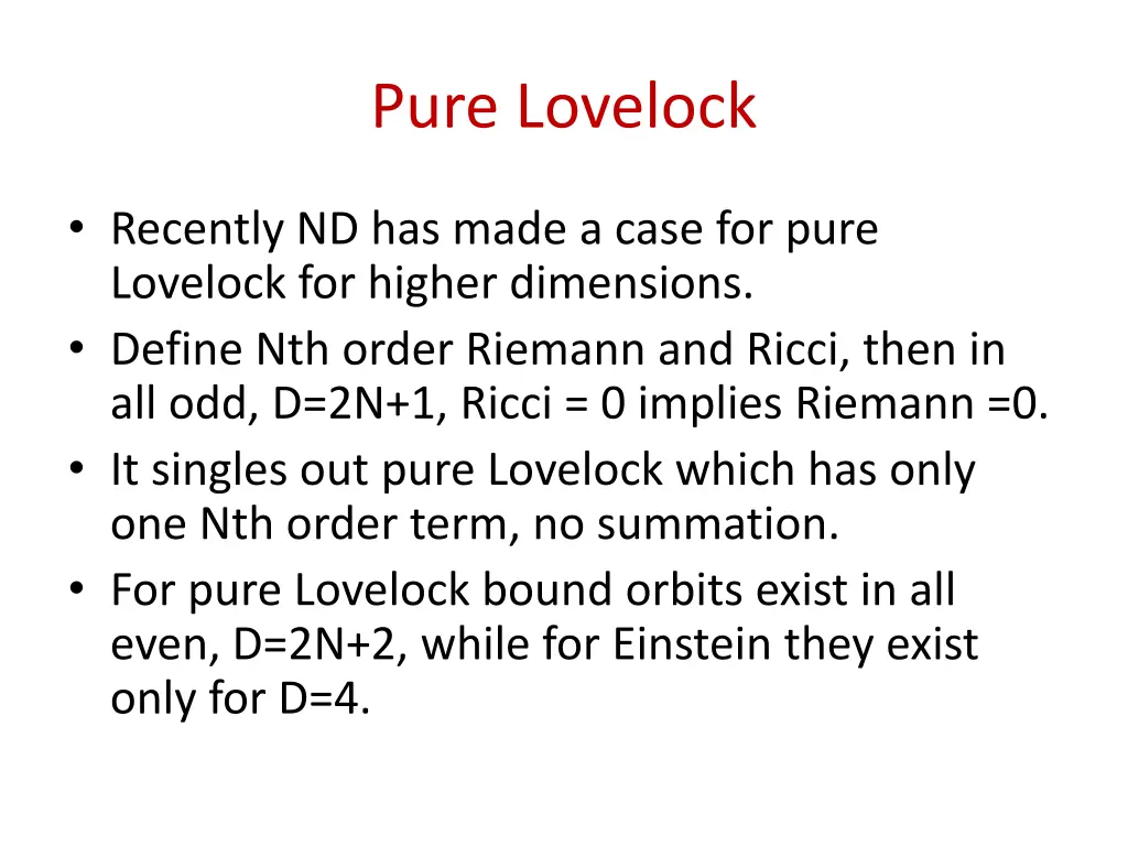 pure lovelock