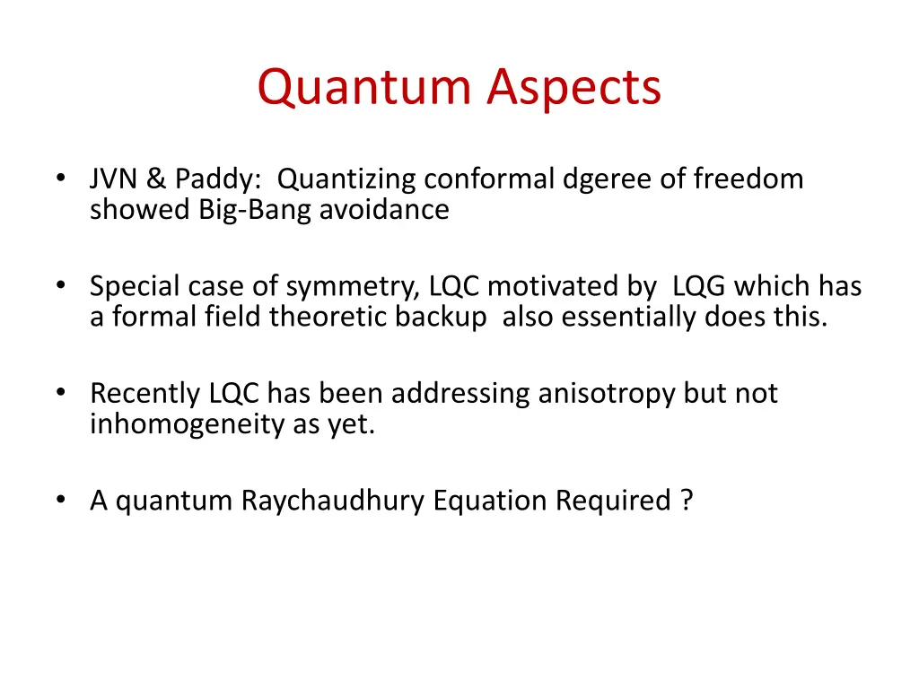 quantum aspects