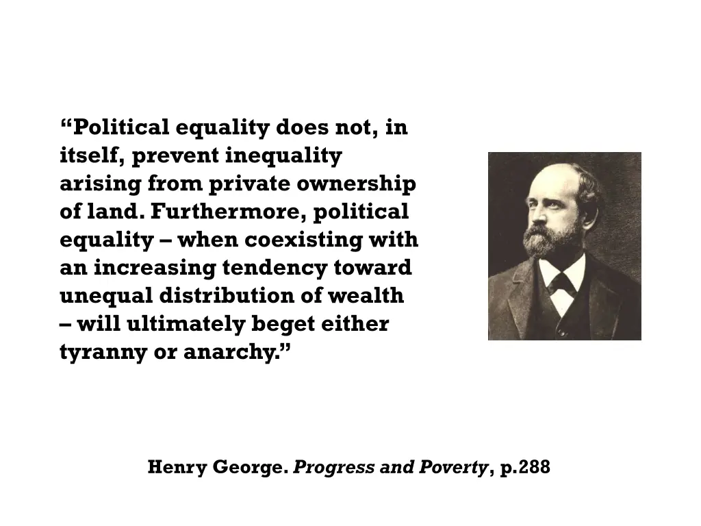 political equality does not in itself prevent