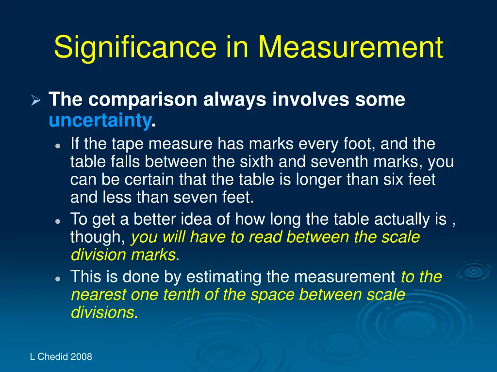 significance in measurement 1