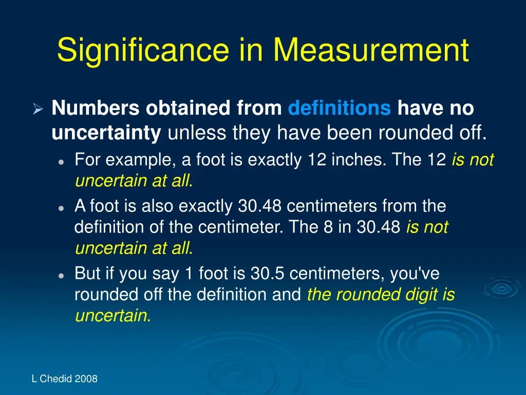 significance in measurement 12