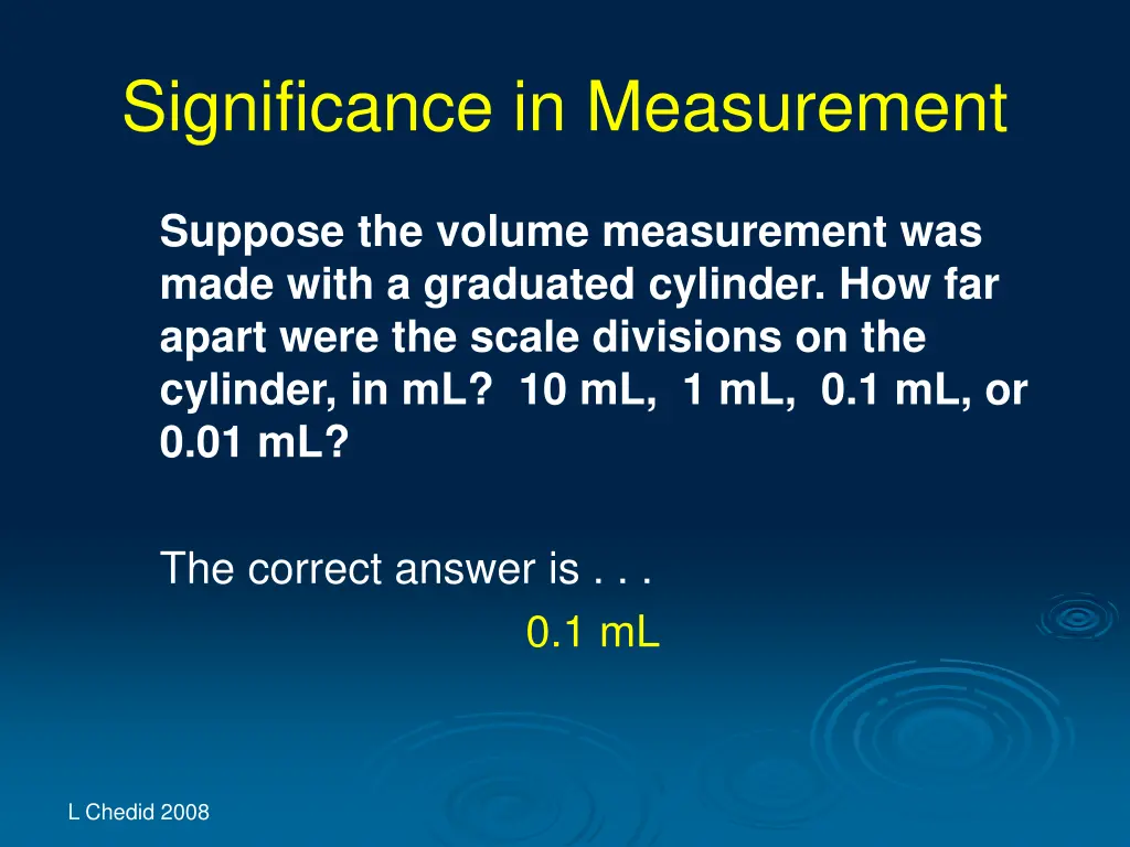 significance in measurement 16