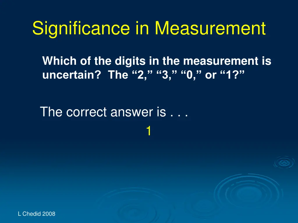 significance in measurement 17