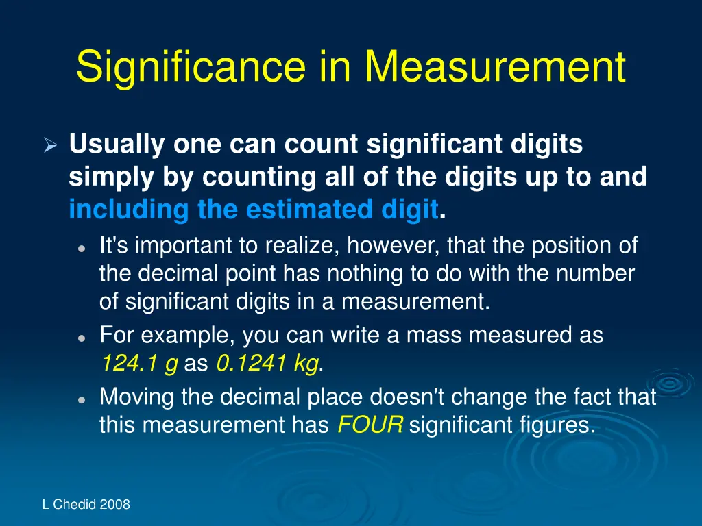 significance in measurement 18