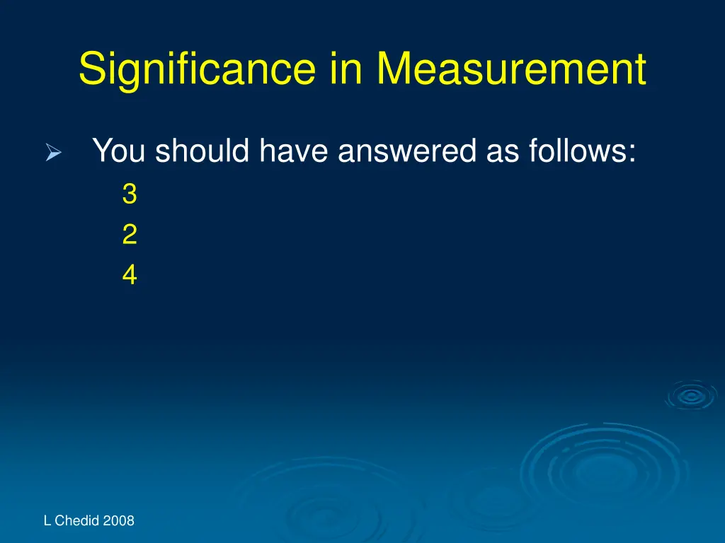 significance in measurement 23