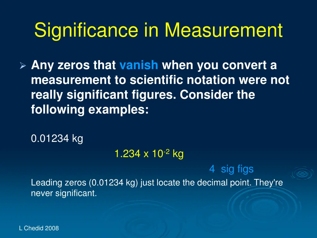 significance in measurement 25