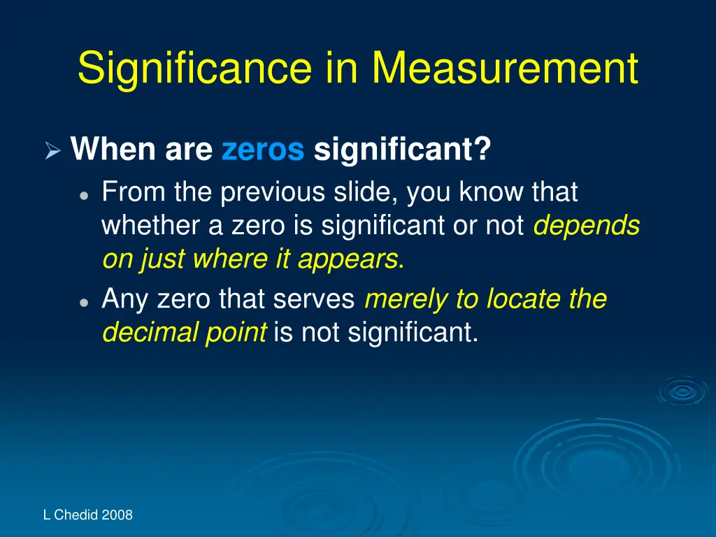 significance in measurement 30