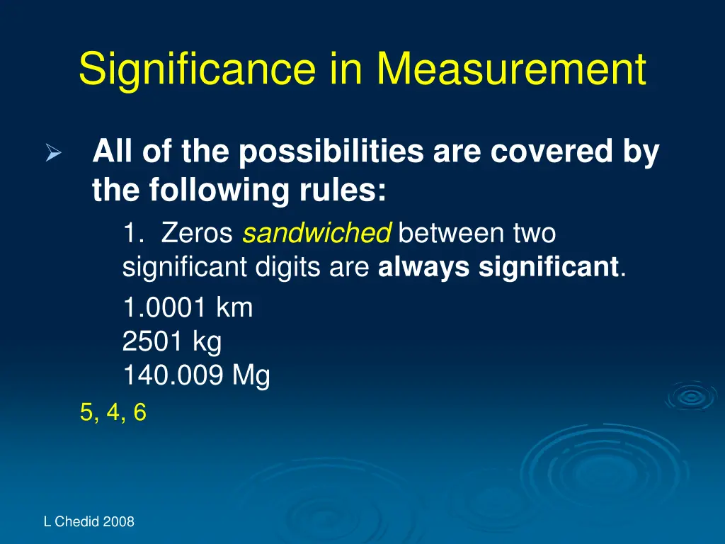 significance in measurement 31