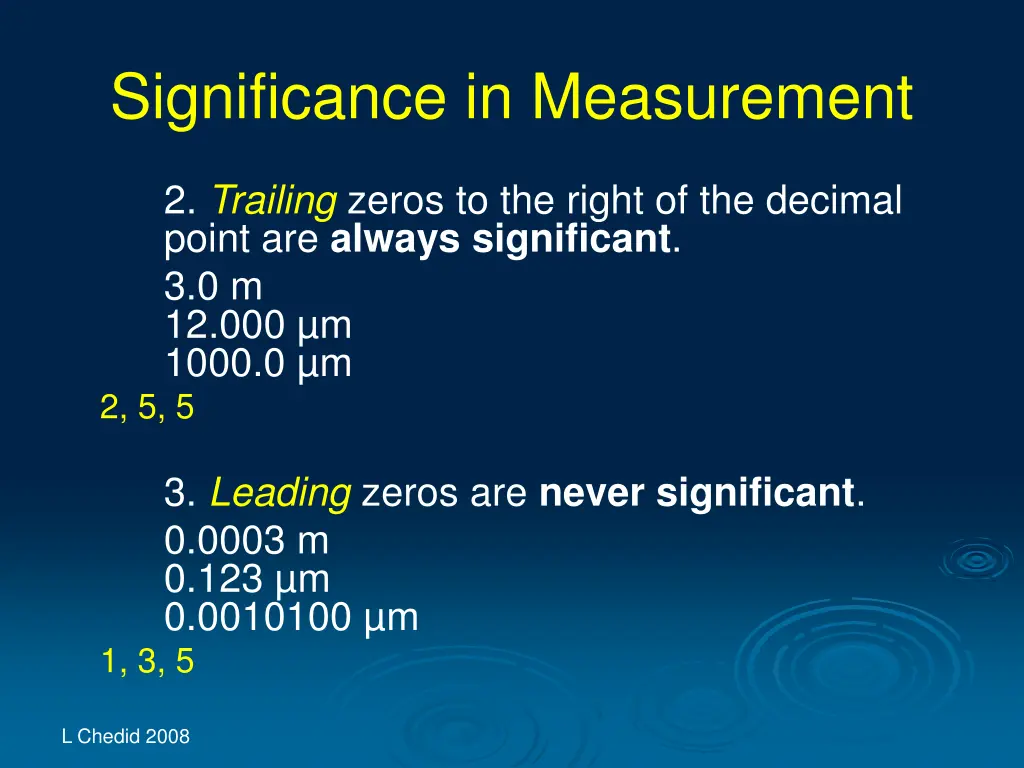 significance in measurement 32