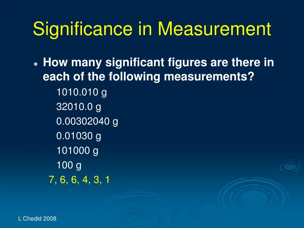 significance in measurement 36