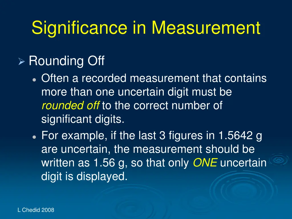 significance in measurement 37