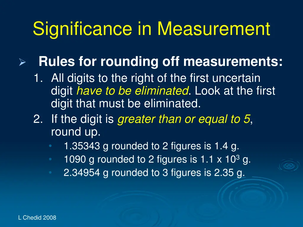 significance in measurement 38