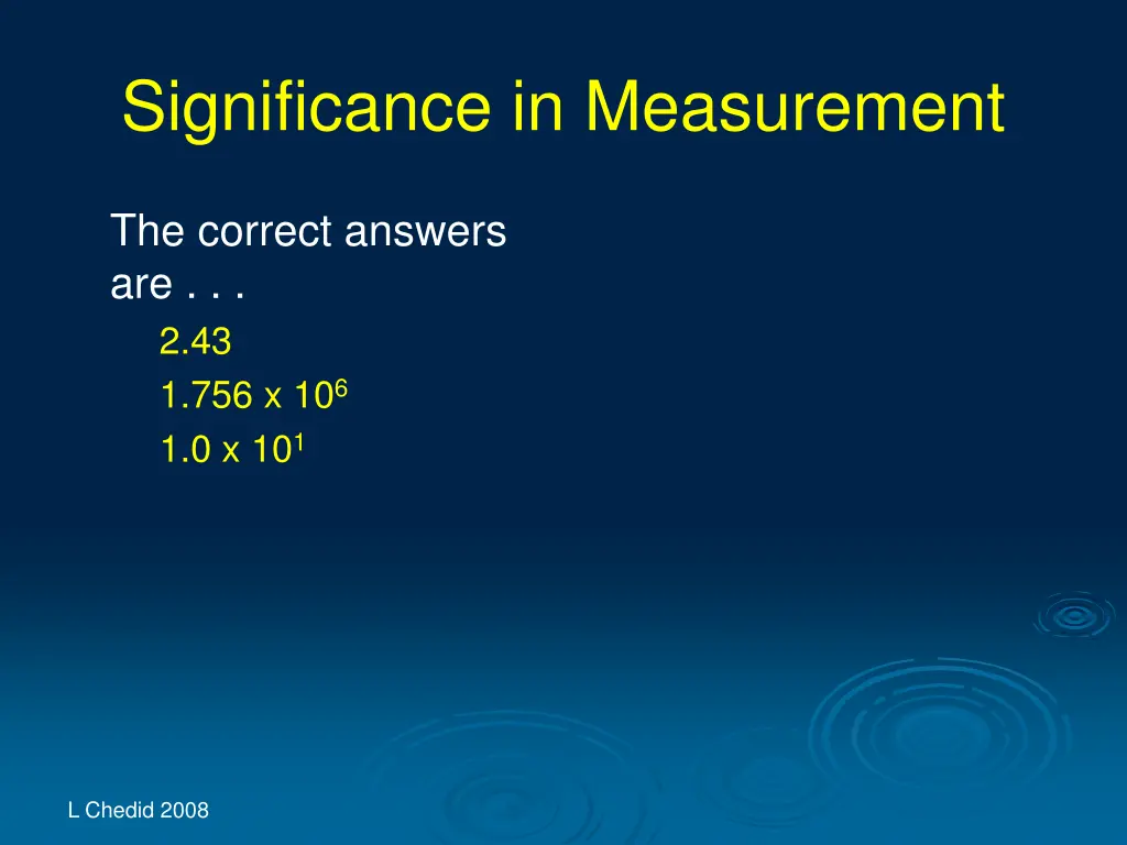 significance in measurement 40