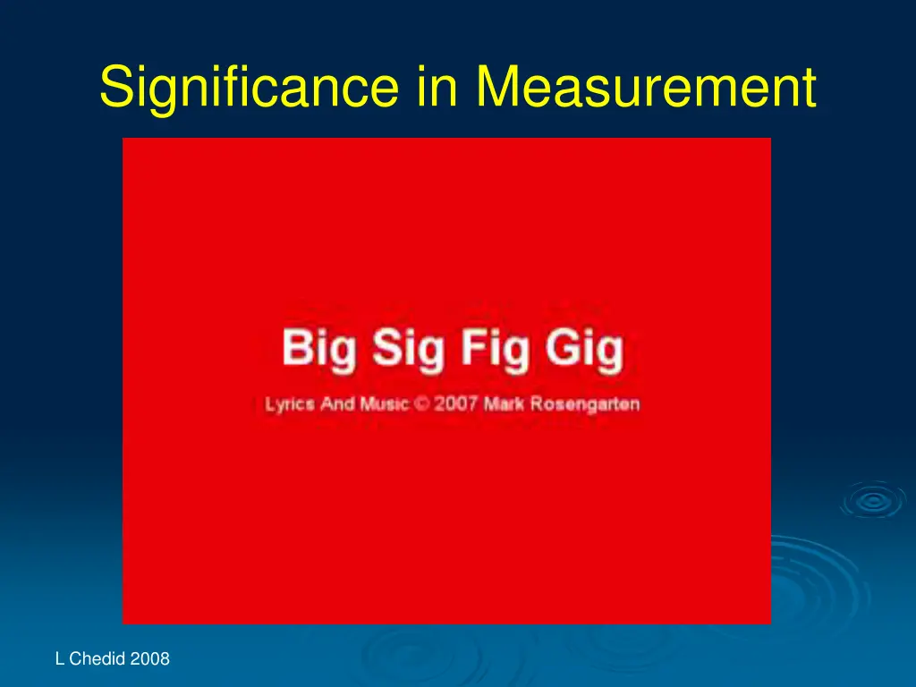 significance in measurement 41