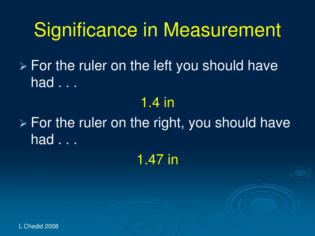 significance in measurement 6