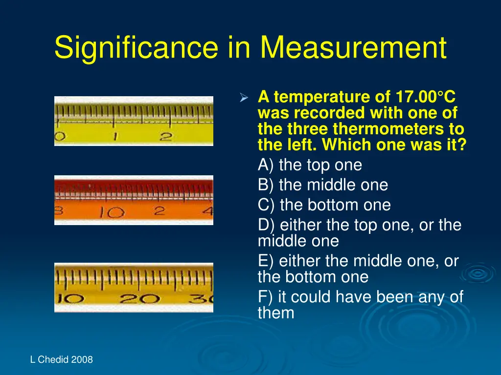 significance in measurement 8