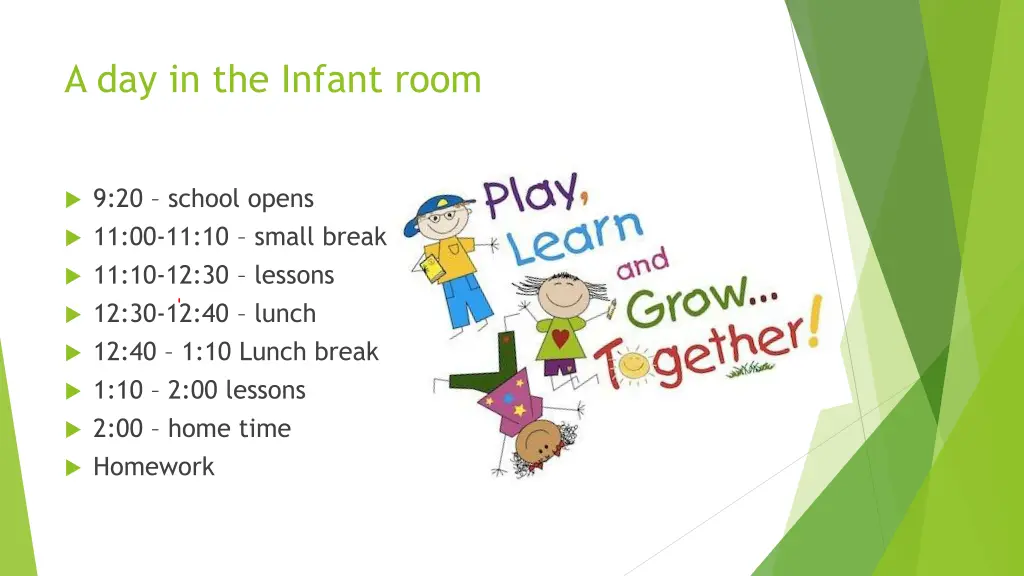 a day in the infant room