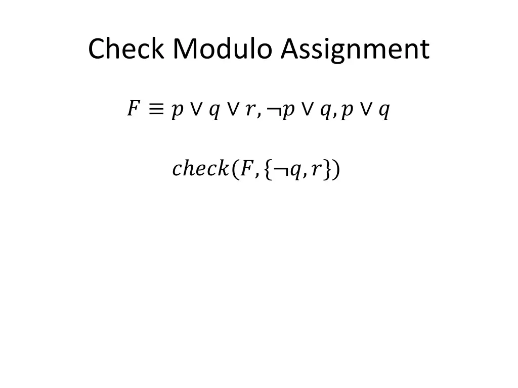 check modulo assignment 3