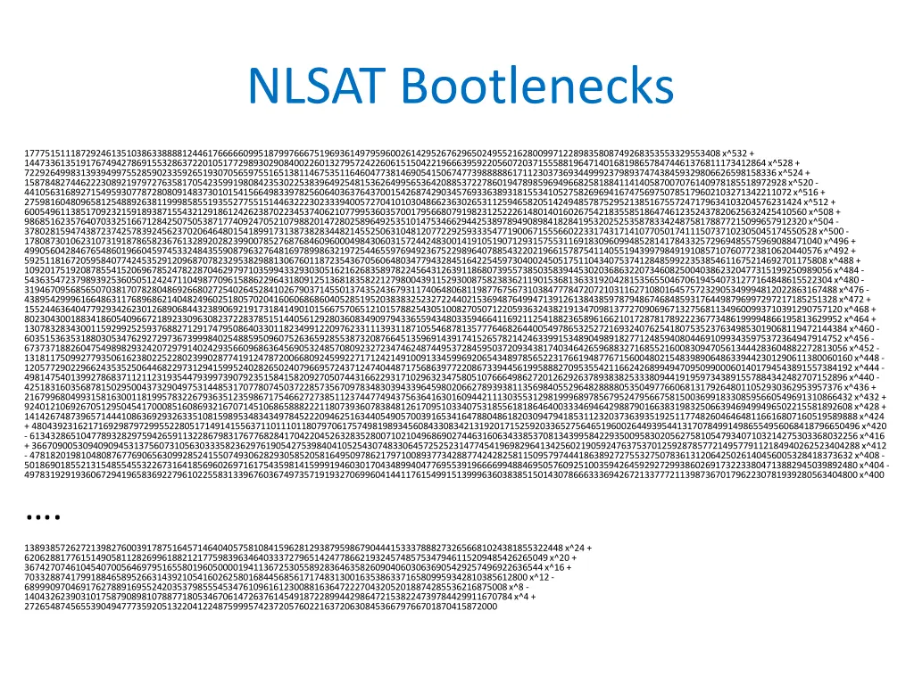 nlsat bootlenecks 3