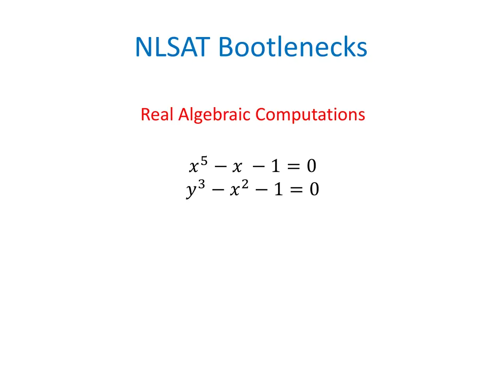 nlsat bootlenecks