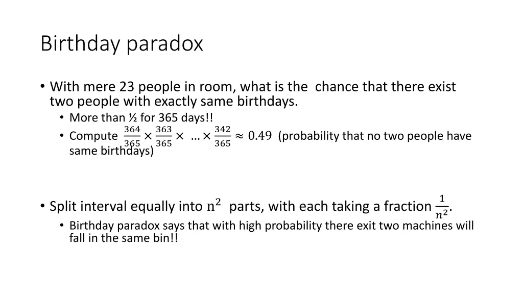 birthday paradox