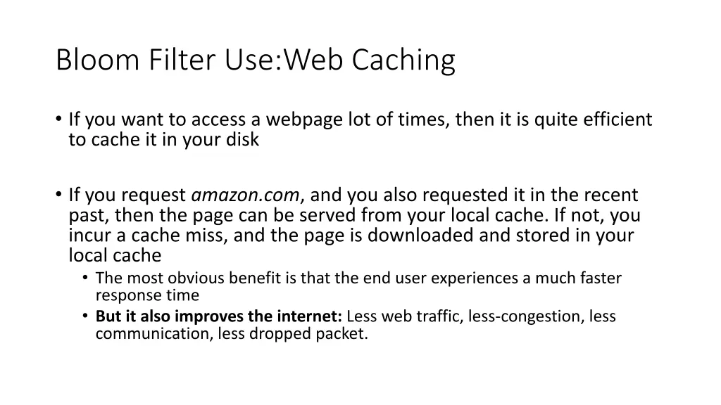 bloom filter use web caching