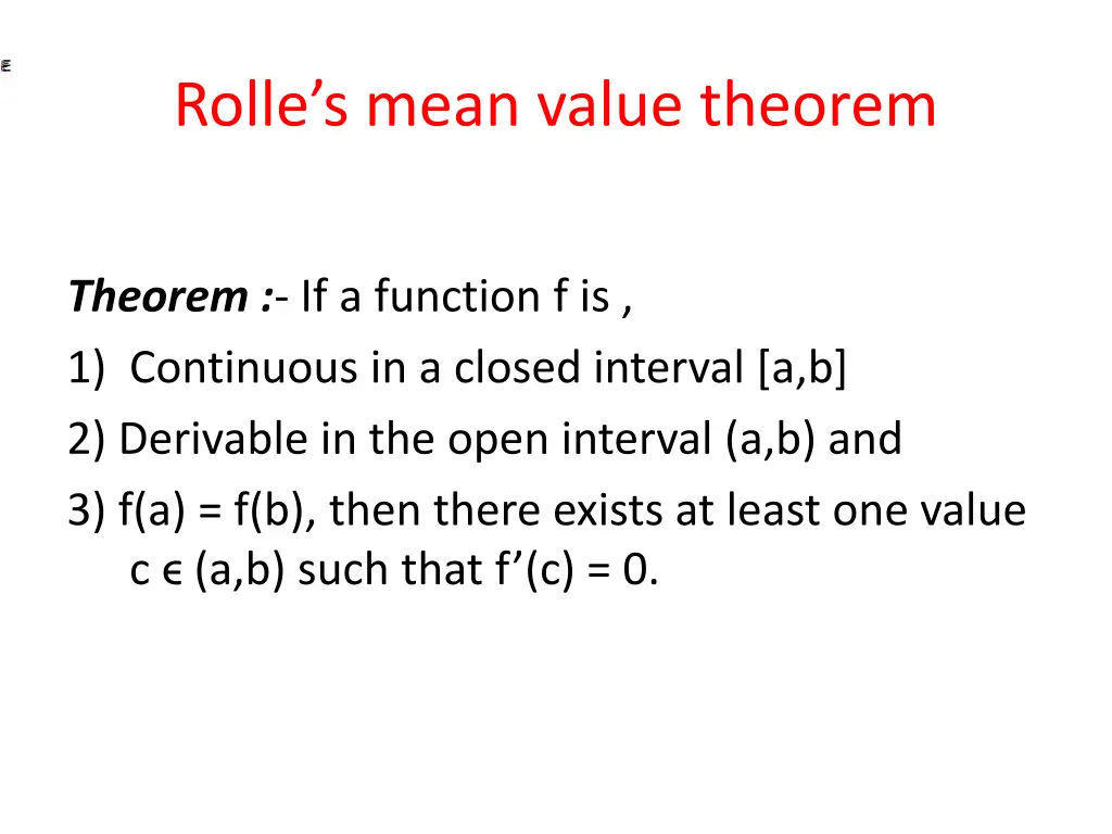 rolle s mean value theorem