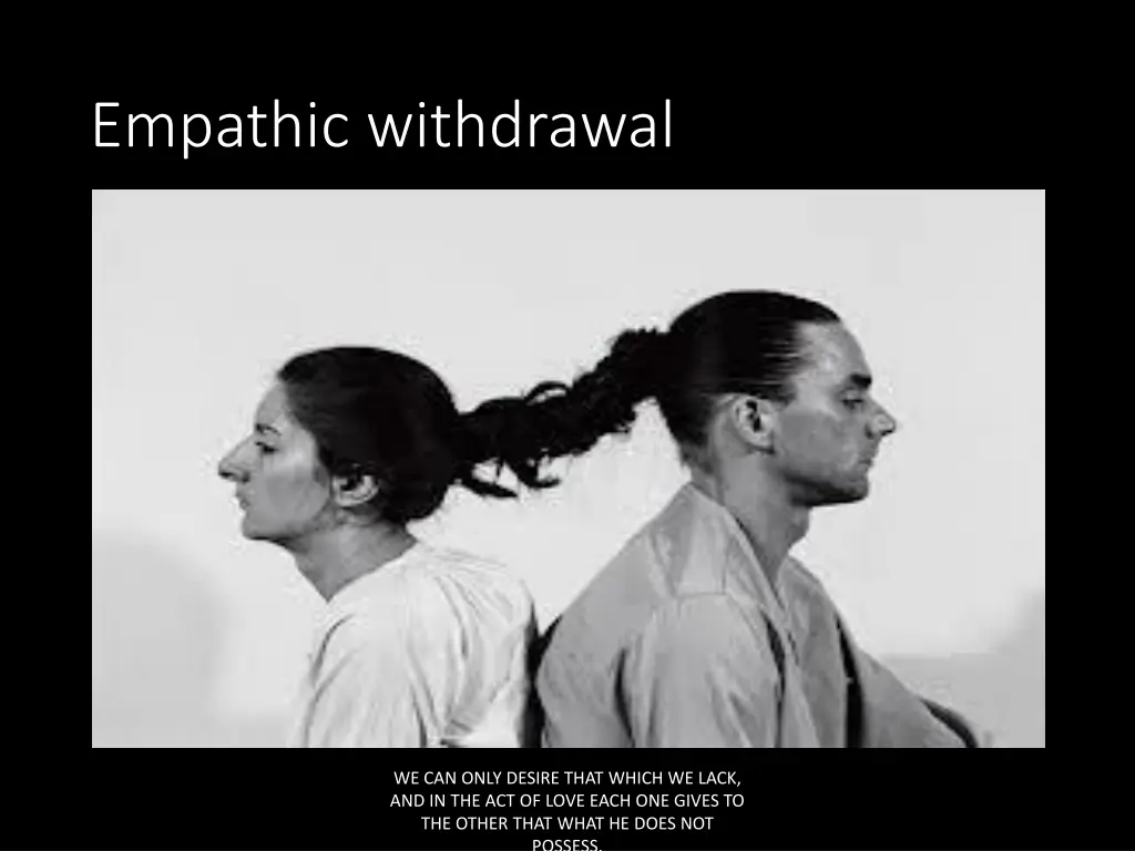 empathic withdrawal