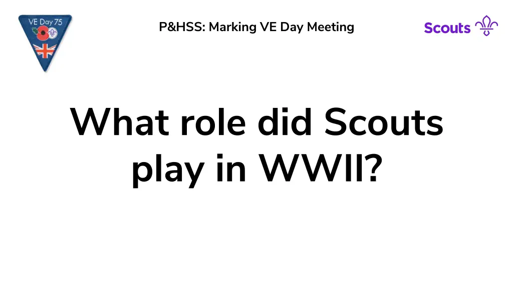 p hss marking ve day meeting 2