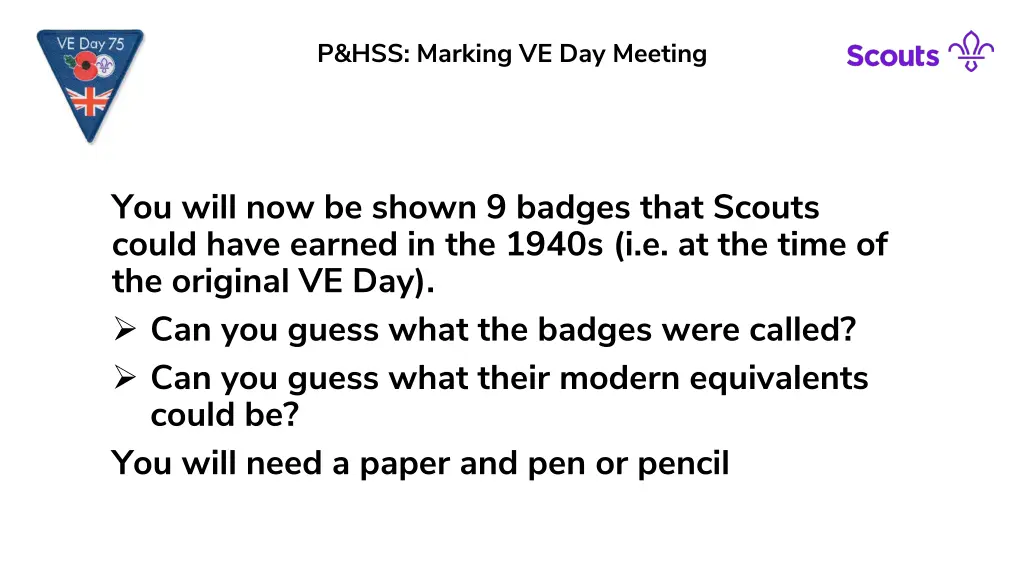 p hss marking ve day meeting 6