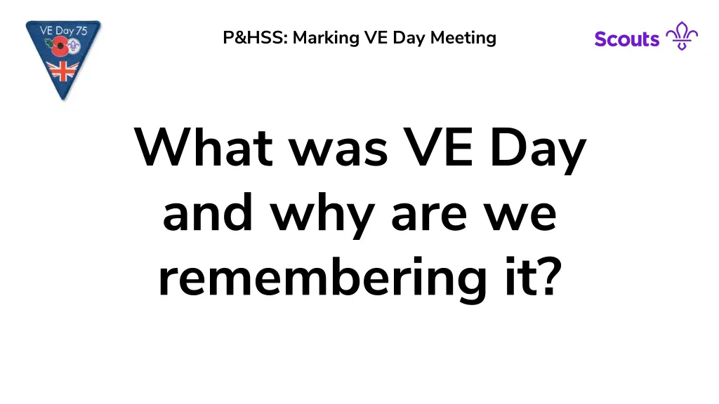 p hss marking ve day meeting