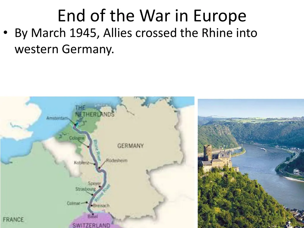 end of the war in europe by march 1945 allies