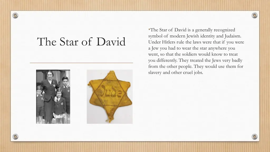 the star of david is a generally recognized