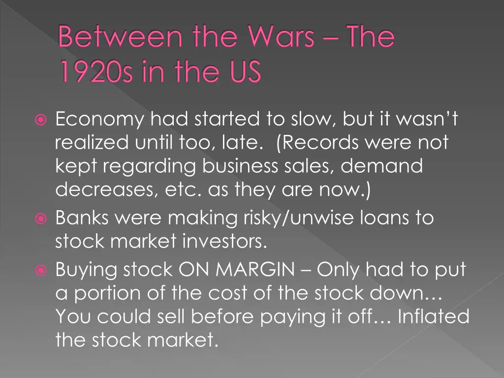 between the wars the 1920s in the us 7