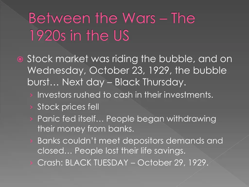 between the wars the 1920s in the us 8