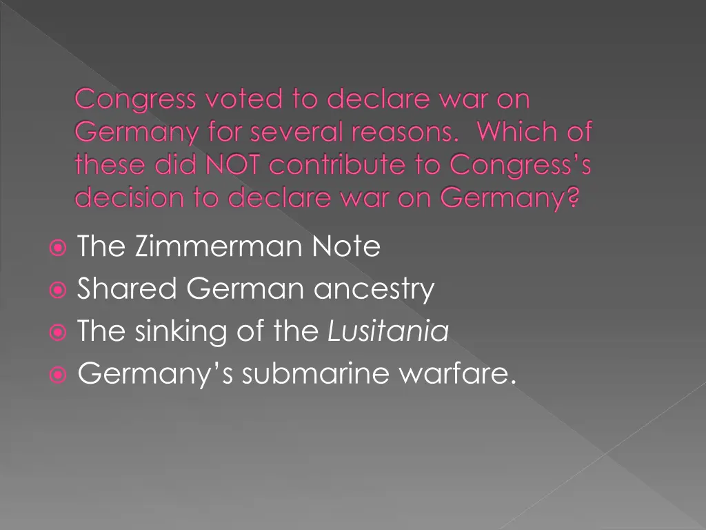 congress voted to declare war on germany