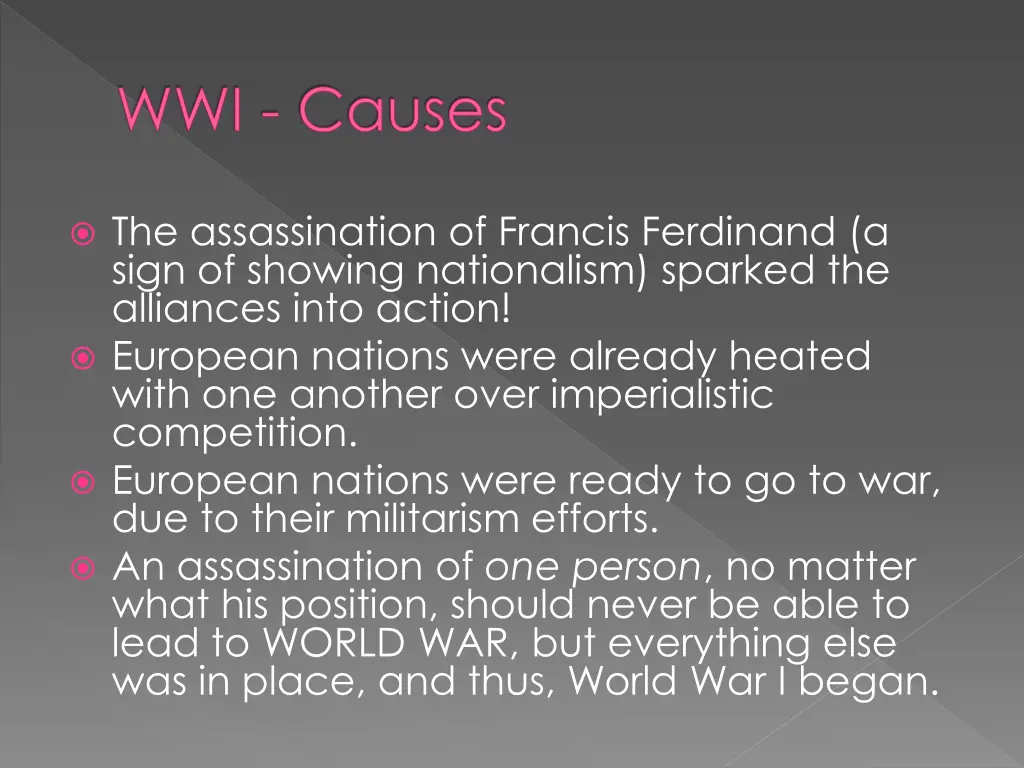 wwi causes