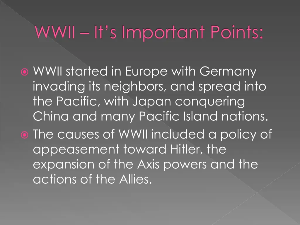 wwii it s important points