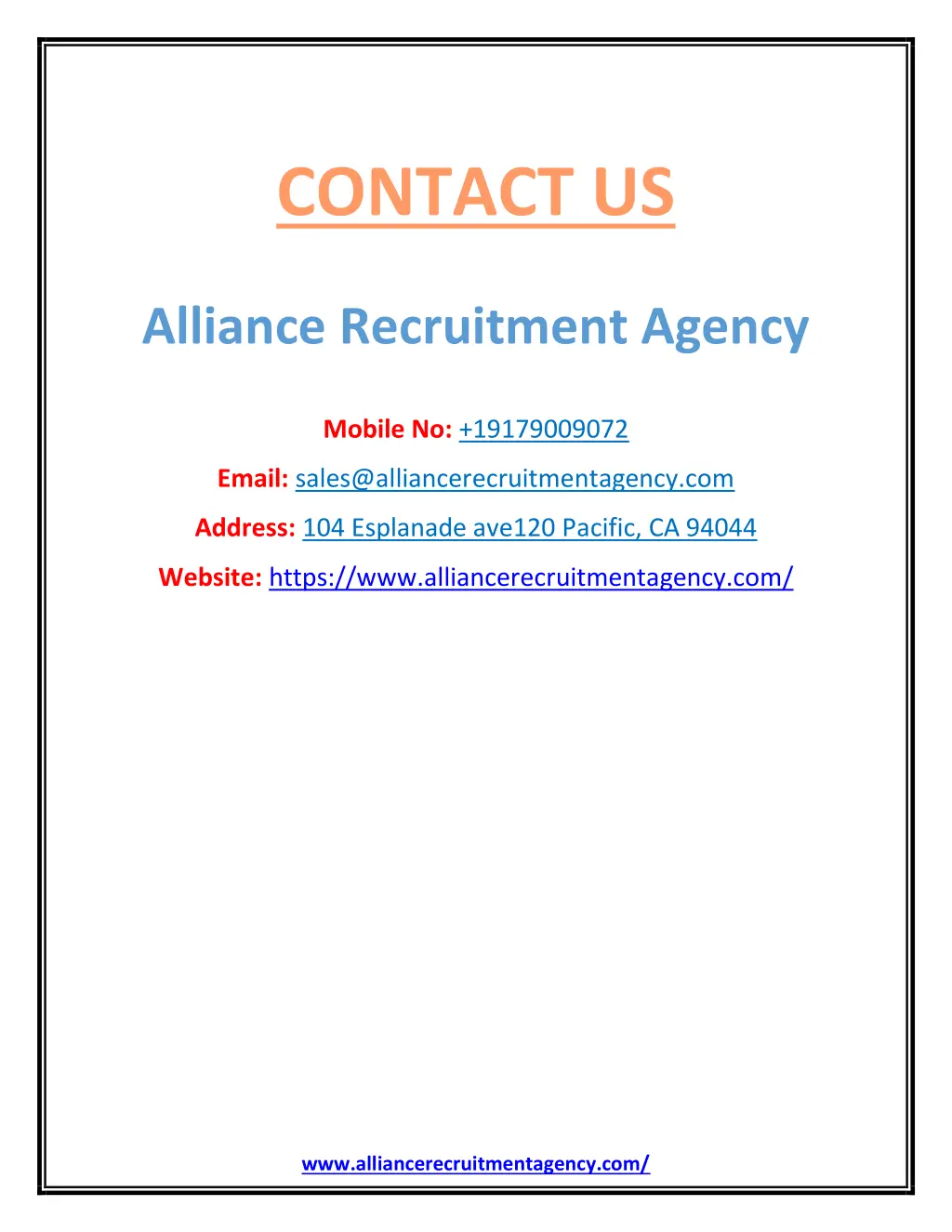 contact us