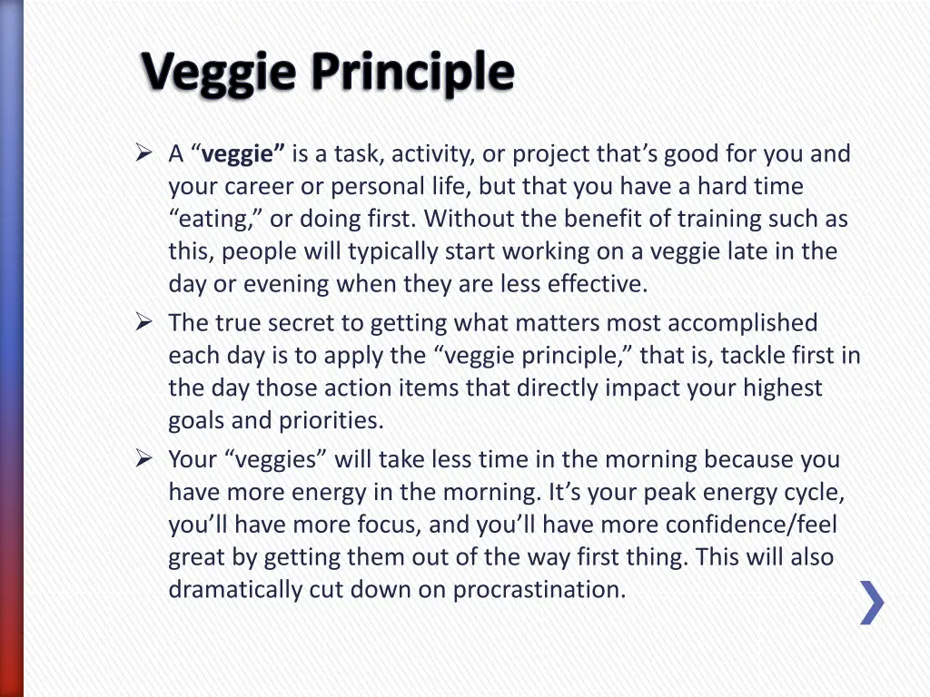 veggie principle