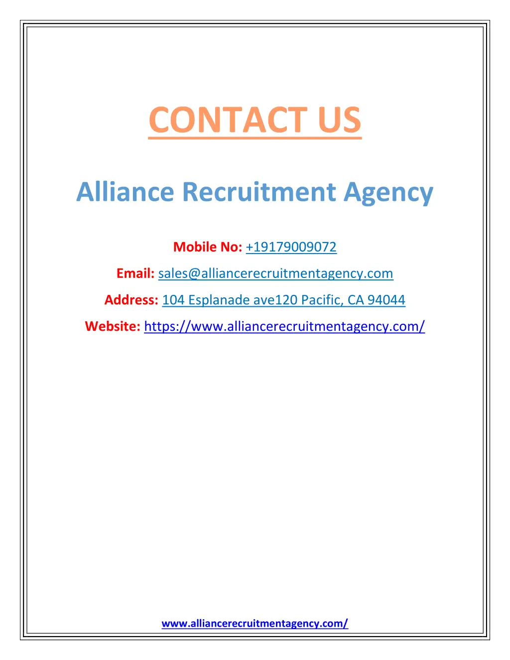 contact us