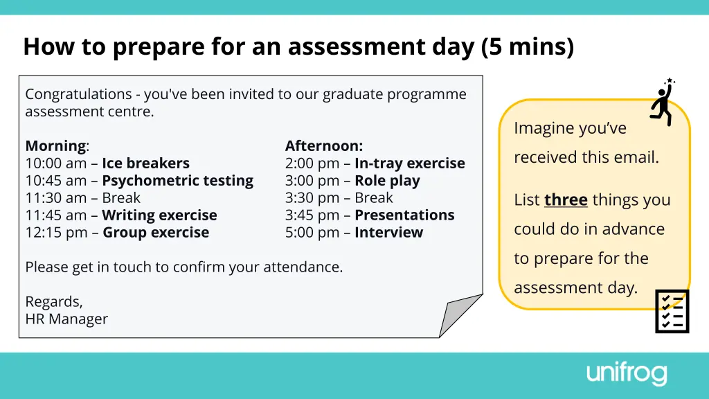 how to prepare for an assessment day 5 mins