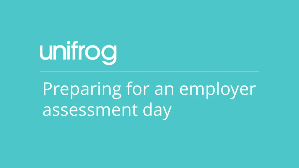 preparing for an employer assessment day