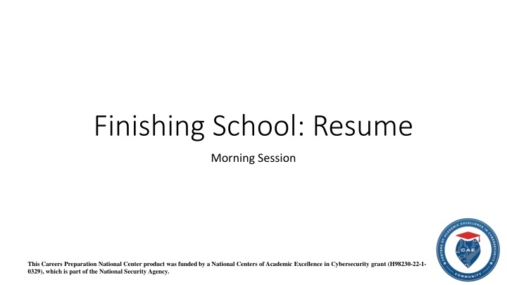 finishing school resume