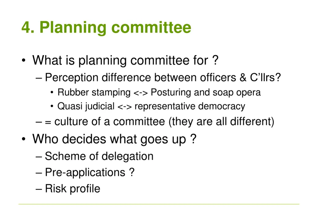 4 planning committee